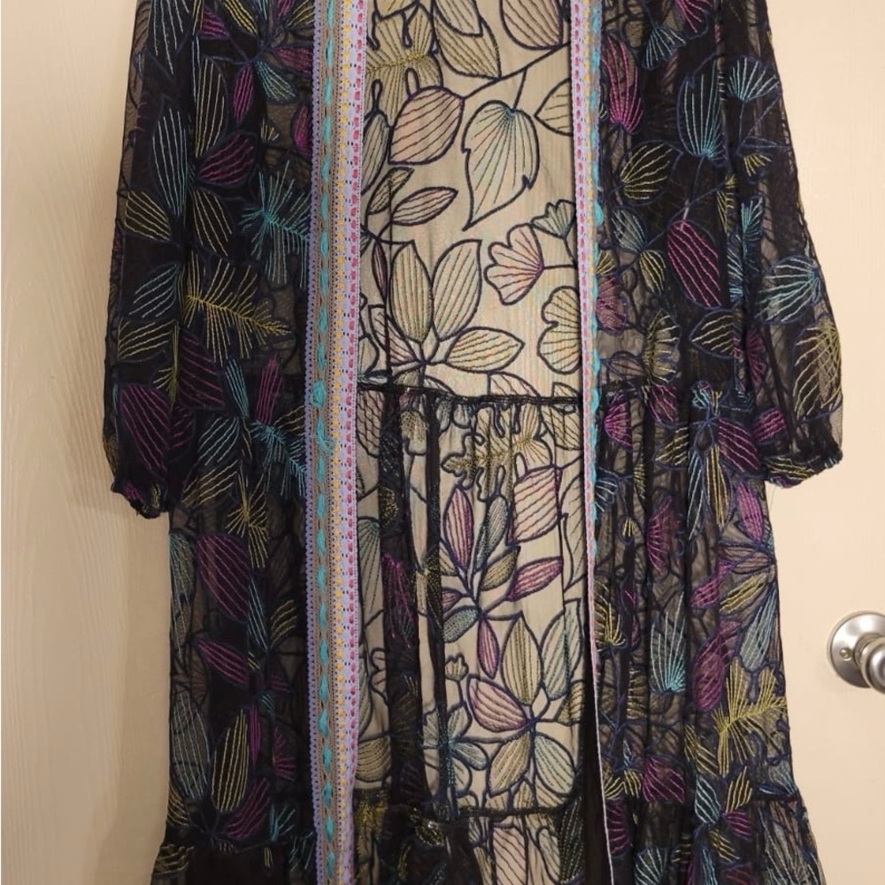 Cato Multicolor Sheer Tunic Top